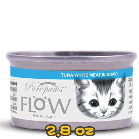 [PurePaws] 貓用 高湯海鮮系列吞拿魚 全貓濕糧  TUNA WHITE MEAT IN GRAVY FLOW For All Ages 2.8oz
