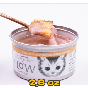 [PurePaws] 貓用 高湯海鮮系列吞拿魚+芝士全貓濕糧  TUNA WHITE MEAT TOPPING CHEESE IN GRAVY FLOW For All Ages 2.8oz