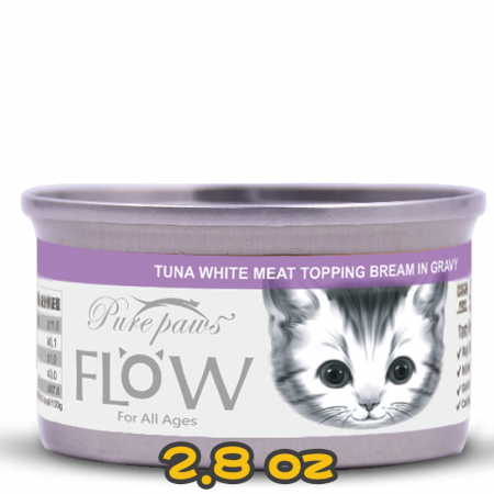 [PurePaws] 貓用 高湯海鮮系列吞拿魚+鯛魚全貓濕糧  TUNA WHITE MEAT TOPPING BREAM IN GRAVY FLOW For All Ages 2.8oz