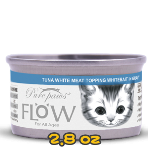 [PurePaws] 貓用 高湯海鮮系列吞拿魚+白飯魚全貓濕糧  TUNA WHITE MEAT TOPPING WHITEBAIT IN GRAVY FLOW For All Ages 2.8oz