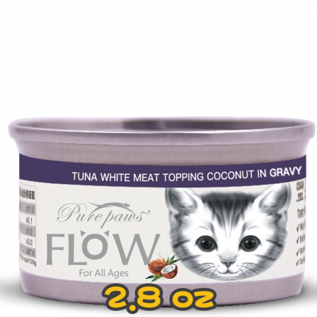 [PurePaws] 貓用 高湯生果系列吞拿魚+椰子全貓濕糧  TUNA WHITE MEAT TOPPING COCONUT IN GRAVY FLOW For All Ages 2.8oz 