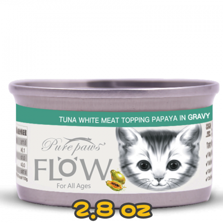 [PurePaws] 貓用 高湯生果系列吞拿魚+木瓜全貓濕糧  TUNA WHITE MEAT TOPPING PAPAYA IN GRAVY FLOW For All Ages 2.8oz