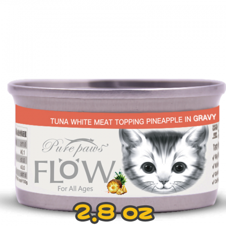 [PurePaws] 貓用 高湯生果系列吞拿魚+菠蘿全貓濕糧  TUNA WHITE MEAT TOPPING PINEAPPLE IN GRAVY FLOW For All Ages 2.8oz
