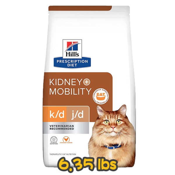 [Hill's 希爾思] 貓用 k/d + j/d Kidney + Mobility 腎臟及關節護理配方獸醫處方乾糧 6.35lbs