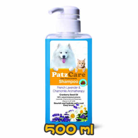 [PatzCare] 犬貓用 紅莓精華薰衣草洋甘菊潔毛液 Ultra Phytonutrients Shampoo(French Lavender & Chamomile Aromatherapy)-500ml
