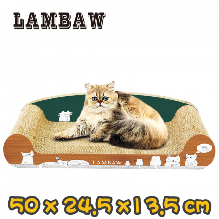 [LAM BAW] 貓圖案梳化型瓦通紙貓抓扳 Cat pattern comb type paper cat scratching plate