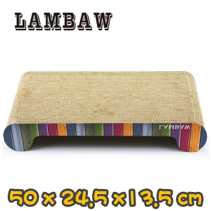 [LAM BAW] 七彩木紋梳化型瓦通紙貓抓扳 Colorful wood grain comb type paper cat scratch board