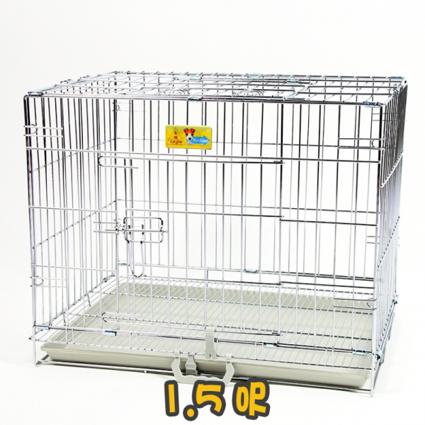 1.5呎-雙門電鍍摺籠 Double Door Silver Coulor Electro-Coated Folding Cage