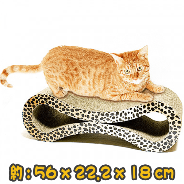 8字型梳化型瓦通紙貓抓板(附貓草) 8-shaped paper cat scratcher