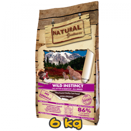 [NATURAL Greatness] 貓用 天然無穀物野性本能雞肉火雞配方貓乾糧 Wild Instinct recipe 6kg