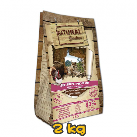 [NATURAL Greatness] 貓用 天然無穀物防敏感室內雞肉火雞貓乾糧  Sensitive Indoor recipe 2kg 
