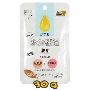 [日本三洋小玉傳說] 貓用 貓之水滴益生多補充液鰹魚味 Hydration Bonita Pouch-30g