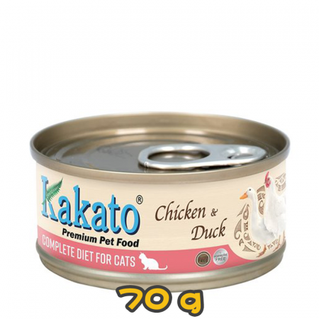 [Kakato 卡格] 貓用 雞肉及鴨肉貓主食罐頭 Complete Diet Tinned Food- Chicken & Duck for cats - all life stages -70g