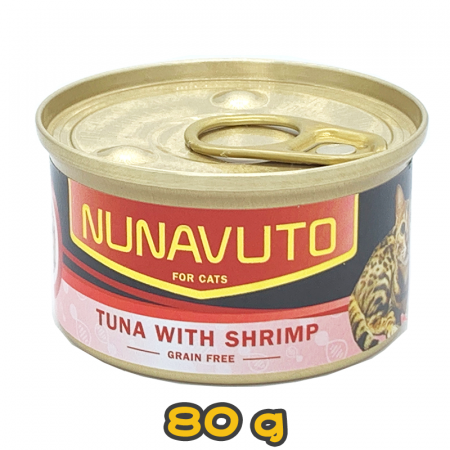 [NUNAVUTO] 貓用 吞拿魚蝦肉 全貓濕糧 Tuna With Shrimp 80g
