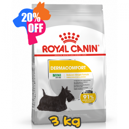 [ROYAL CANIN 法國皇家] 犬用 Mini Dermacomfort Adult 小型犬皮膚舒緩加護配方成犬乾糧 3kg