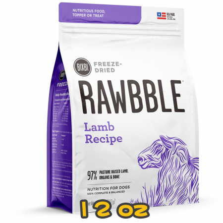 [RAWBBLE] 犬用 Lamb Recipe 羊肉配方冷凍脫水鮮肉全犬狗糧 12oz