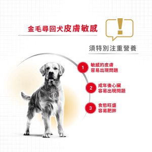 [ROYAL CANIN 法國皇家] 犬用 Golden Retriever Adult 金毛尋回成犬專屬配方乾糧 12kg