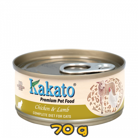 [Kakato 卡格] 貓用 雞肉及羊肉貓主食罐頭 Complete Diet Tinned Food- Chicken & Lamb for cats -all life stages -70g