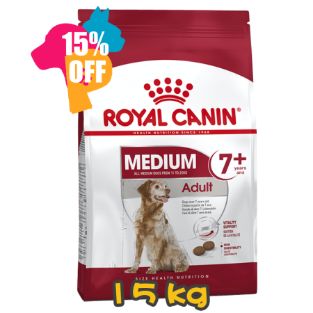 [ROYAL CANIN 法國皇家] 犬用 Medium Adult 7+ 中型成犬7+營養配方乾糧 15kg