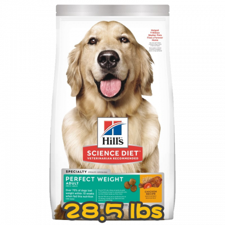 [Hill's 希爾思] 犬用 Science Diet® ADULT PERFECT WEIGHT CHICKEN RECIPE 1歲或以上完美體態成犬乾糧 25lbs (雞肉味)