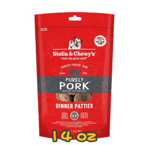 [Stella&Chewy's] 犬用 凍乾生肉主糧 豬全部都係豬(豬肉配方) 全犬乾糧 Freeze Dried Raw Purely Pork Dinner Patties 14oz