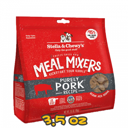 [Stella&Chewy's] 犬用 乾糧伴侶 豬全部都係豬(豬肉配方) 全犬乾糧 Freeze Dried Raw Purely Pork Meal Mixers 3.5oz