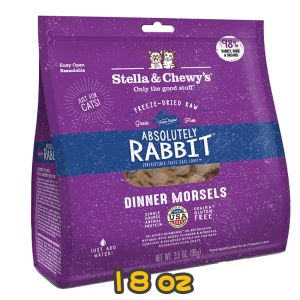 [Stella&Chewy's] 貓用 凍乾生肉主糧 極度兔惑(兔肉配方) 全貓乾糧 Freeze Dried Raw Absolutely Rabbit Dinner Morsels 18oz