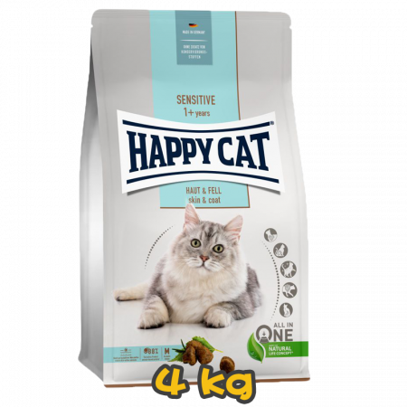 [HAPPY CAT] 貓用 成貓毛髮護理配方成貓乾糧 Adult Haut & Fell Skin & Coat 4kg