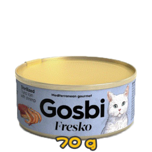 [Gosbi] 貓用 Fresko系列 無穀物吞拿魚及大蝦絕育配方成貓罐頭 Tuna Loin & Shrimp Flavour 70g