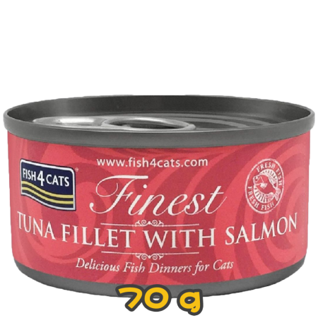 [清貨] [FISH4CATS] 貓用 三文魚及吞拿魚柳主食罐配方全貓罐頭 Finest Tuna Fillet with Salmon 70g 