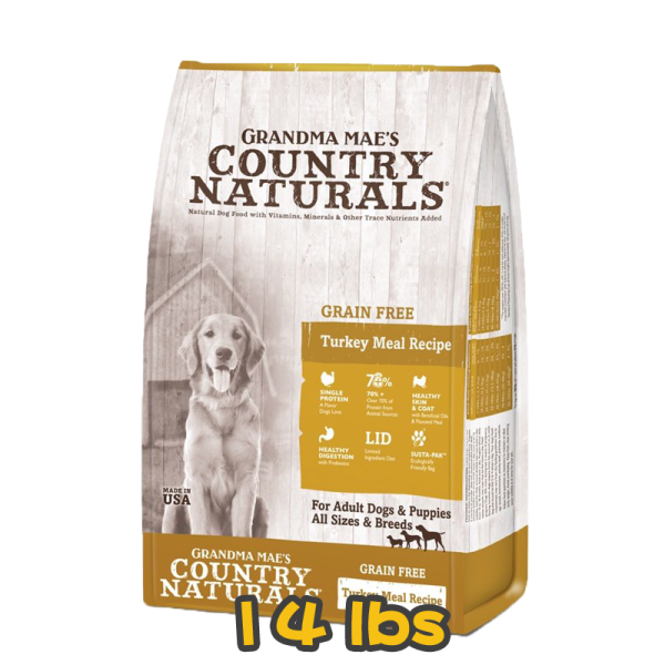 [COUNTRY NATURALS] 犬用 無穀物火雞防敏精簡配方全犬乾糧 Grain Free Turkey Meal Recipe 14lbs
