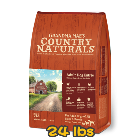 [COUNTRY NATURALS] 犬用  鯡魚雞肉成犬配方成犬及高齡犬乾糧 Adult Dog Entree Chicken Meal & Brown Rice Recipe 24lbs