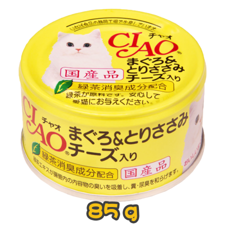 [CIAO CHURU] 貓用 吞拿魚雞肉芝士味配方全貓罐頭 Tuna with Chicken Fillet And Cheese Formula 85g