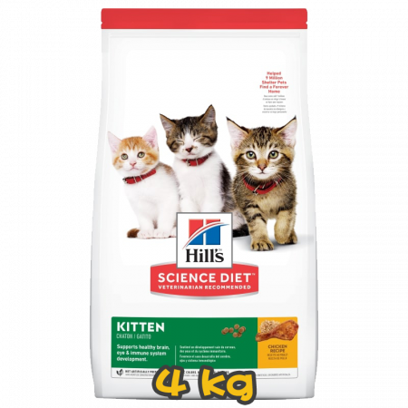 [Hill's 希爾思] 貓用 Science Diet® KITTEN CHICKEN RECIPE 1歲或以下幼貓乾糧 4kg (雞肉味)