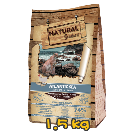 [NATURAL Greatness] 貓用 天然體重控制低過敏配方貓乾糧 Complete Dry Food Atlantic Sea- 1.5kg