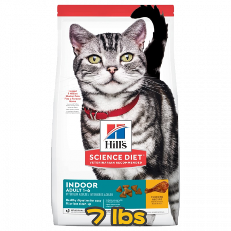 [Hill's 希爾思] 貓用 Science Diet® ADULT 1-6 INDOOR CHICKEN RECIPE 1至6歲室內成貓乾糧 7lbs (雞肉味)