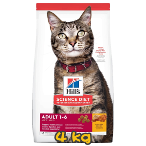 [Hill's 希爾思] 貓用 Science Diet® ADULT 1-6 CHICKEN RECIPE 1至6歲成貓乾糧 4kg (雞肉味)
