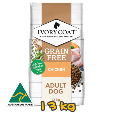 [IVORY COAT] 犬用 雞肉亞麻籽成犬乾糧 GRAIN FREE ADULT CHICKEN 13kg