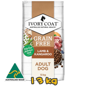 [IVORY COAT] 犬用 羊肉及袋鼠肉味成犬乾糧 GRAIN FREE ADULT LAMB & KANGAROO 13kg