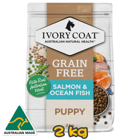 [IVORY COAT] 犬用 深海魚及三文魚味幼犬乾糧 GRAIN FREE PUPPY OCEAN FISH & SALMON 2kg