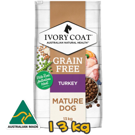 [IVORY COAT] 犬用 低脂火雞肉味老犬乾糧 GRAIN FREE MATURE TURKEY 13kg