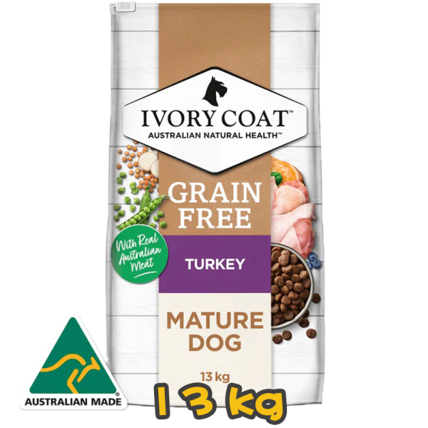[IVORY COAT] 犬用 低脂火雞肉味老犬乾糧 GRAIN FREE MATURE TURKEY 13kg
