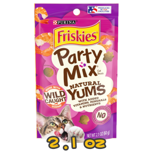 [清貨] [PartyMix] 野生蝦肉味鬆脆粒貓小食 Natural Yums Real Shrimp Cat Treats -2.1oz