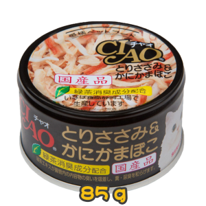 [CIAO CHURU] 貓用 雞肉蟹柳棒配方全貓罐頭 Chicken with Crabsticks 85g