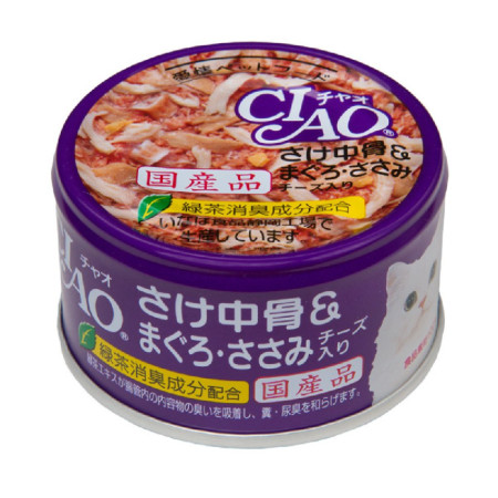 [CIAO CHURU] 貓用 三文魚&吞拿魚雞肉芝士配方全貓罐頭 Salmon with Tuna, Chicken and Cheese 85g