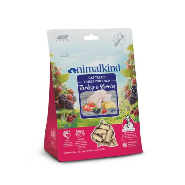 [Animalkind] 凍乾脫水火雞和野莓貓小食 Turkey & Berries Treats -50g
