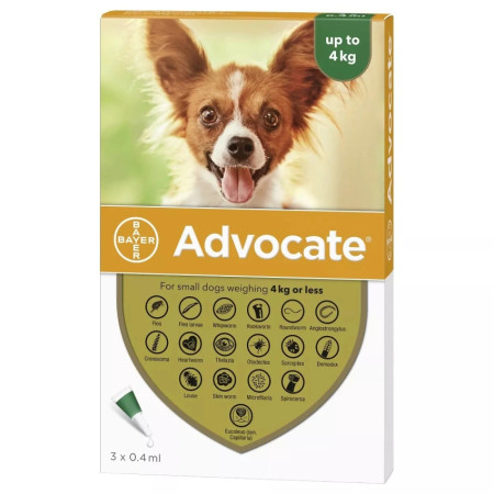 [BAYER] 犬用 Advocate心疥爽(4公斤以下) Advocate For Small Dog weighing 4kg or less 3支裝