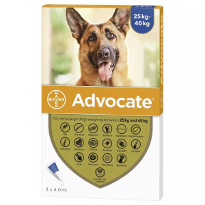 [BAYER] 犬用 Advocate心疥爽(25kg-40kg) Advocate For Extra Large Dog weighing 25kg and 40kg 3支裝