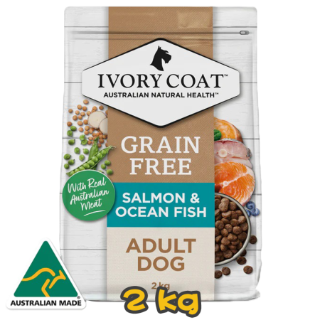 [IVORY COAT] 犬用 深海魚及三文魚味成犬乾糧 GRAIN FREE ADULT OCEAN FISH & SALMON 2kg