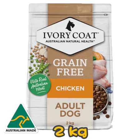 [IVORY COAT] 犬用 雞肉亞麻籽成犬乾糧 GRAIN FREE ADULT CHICKEN 2kg